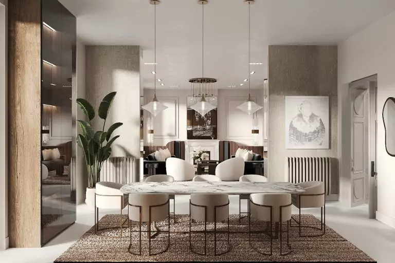Cuisine style contemporain chic et élégante